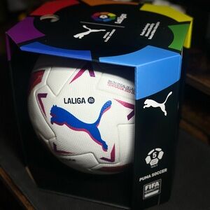 Puma LaLiga Official Competition Ball with Red and Purple